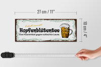 Holzschild Spruch 27x10cm Bier Hopfenblütentee Hausmittel