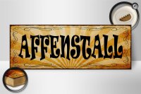 Holzschild Hinweis 27x10cm Affenstall