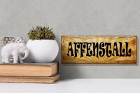 Holzschild Hinweis 27x10cm Affenstall