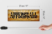 Holzschild Hinweis 27x10cm Affenstall