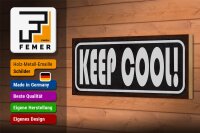 Holzschild Spruch 27x10cm Keep cool