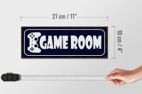 Holzschild Hinweis 27x10cm Game Room