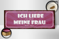 Holzschild Spruch 27x10cm liebe wenn meine Frau Bier holt