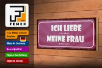 Holzschild Spruch 27x10cm liebe wenn meine Frau Bier holt