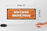 Holzschild Spruch 27x10cm ich liebe es wenn meine Frau mich Radfahren lässt