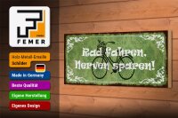 Holzschild Spruch 27x10cm Radfahren Nerven sparen