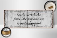 Holzschild Spruch 27x10cm Gerüchteküche Geredeschuppen