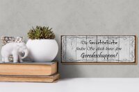 Holzschild Spruch 27x10cm Gerüchteküche Geredeschuppen