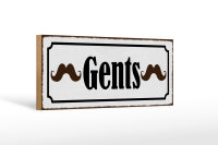 Holzschild Hinweis 27x10cm Gents Männer