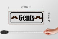 Holzschild Hinweis 27x10cm Gents Männer