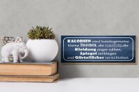 Holzschild Spruch 27x10cm Kalorien sind kleine Tierchen