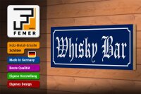 Holzschild Hinweis 27x10cm Whisky Bar