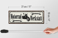 Holzschild Hinweis 27x10cm Motorrad Werkstatt