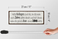 Holzschild Spruch 27x10cm nette Kollegen sind die an die
