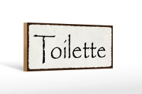 Holzschild Hinweis 27x10cm Toilette