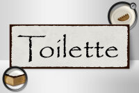 Holzschild Hinweis 27x10cm Toilette