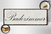 Holzschild Hinweis 27x10cm Badezimmer