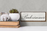 Holzschild Hinweis 27x10cm Badezimmer
