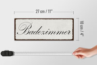 Holzschild Hinweis 27x10cm Badezimmer