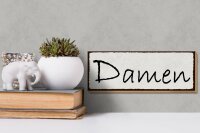 Holzschild Hinweis 27x10cm Damen