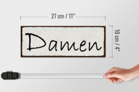 Holzschild Hinweis 27x10cm Damen