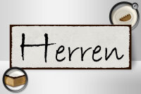 Holzschild Hinweis 27x10cm Herren