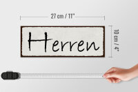 Holzschild Hinweis 27x10cm Herren