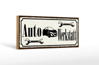 Holzschild Hinweis 27x10cm Auto Werkstatt