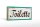 Holzschild Spruch 27x10cm Toilette blau braun