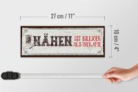 Holzschild Spruch 27x10cm Nähen ist Billiger als Therapie