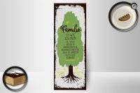 Holzschild Spruch Familie ist Baum halten alles Zusammen 10x27cm