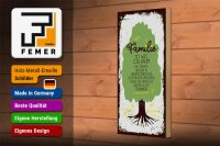 Holzschild Spruch Familie ist Baum halten alles Zusammen 10x27cm
