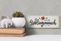 Holzschild Spruch Du bist mein Lieblingsmensch Herz 27x10cm