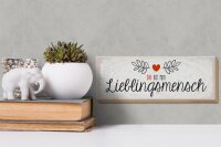 Holzschild Spruch Du mein Lieblingsmensch Herz 27x10cm
