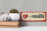Holzschild Spruch Du bist Mein Herz Lieblingsmensch 27x10cm