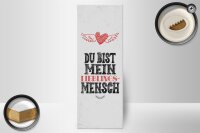 Holzschild Spruch Du bist Lieblingsmensch mein Engel 10x27cm
