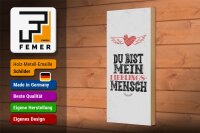Holzschild Spruch Du bist Lieblingsmensch mein Engel 10x27cm
