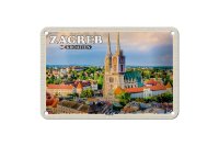 Blechschild Reise 18x12cm Zagreb Kroatien Kathedrale...