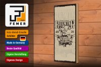 Holzschild Spruch Traditional Brewing live for Beer 10x27cm