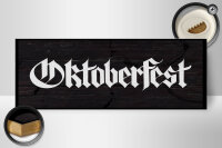 Holzschild Fest Oktoberfest Bier Feiern München 27x10cm