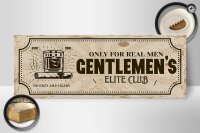Holzschild Spruch Whiskey Cigars elite club real men 27x10cm