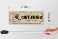 Holzschild Spruch Whiskey Cigars elite club real men 27x10cm