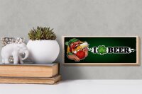 Holzschild Spruch i love Beer Bier 27x10cm