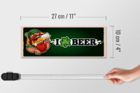 Holzschild Spruch i love Beer Bier 27x10cm