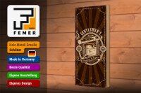Holzschild Spruch Gentlemen`s Club Whiskey & Cigars 10x27cm