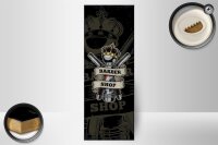Holzschild Spruch Barbershop Friseur Salon Haare 10x27cm