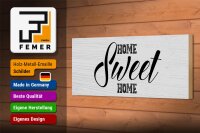 Holzschild Spruch Home Sweet Home 27x10cm