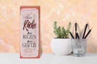 Holzschild Spruch Meine Küche meine Regeln 10x27cm