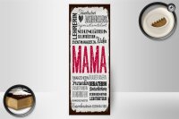 Holzschild Spruch Mama Lehrerin Freundin Köchin 10x27cm