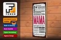 Holzschild Spruch Mama Lehrerin Freundin Köchin 10x27cm